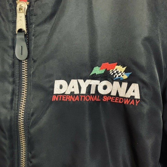 RARE! 70s Vintage NASCAR FAN Daytona Raceway Bomber Jacket Stormin Norman Mens M - Picture 4 of 9